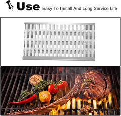 18 5/8″ Stainless Steel Grill Heat Plates Shield Flame Tamer Ceramic Rod Complet