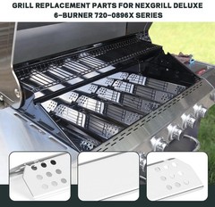 Nexgrill 720-0896 6 Burner Grill Parts Kit Grates Heat Plates Burners No Wires