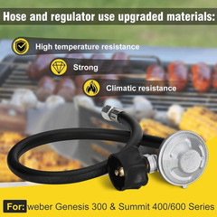 25IN for Weber Hose and Regulator Kit, for Replacing the Regulator on Weber