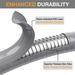 24FT 1/2 inch Natural Gas Hose with Quick Connect Fittings, Natural Gas Conve…