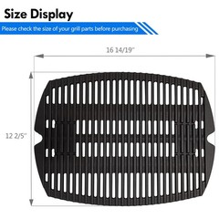 7644 7582 Grill Grates 1pcs q100 q1000 series grates 17 x 12.7”, Black