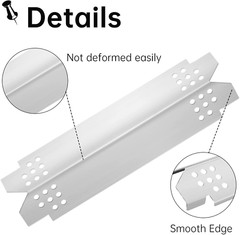 BBQ Heat Plates 3-Pack Stainless Steel 14.6″ For Nexgrill BBQ Pro Backyard Grill