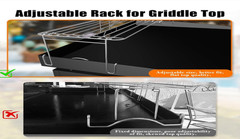 Grisun Griddle Warming Rack for Blackstone 28″ and 36″ Griddles – Adjustable