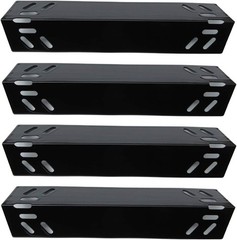 4-Pack Porcelain Steel Heat Plates Replacement Kit for Gas Grills 16 1/4”x4 1/8”
