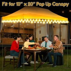 Hohean 1 Pack Canopy Tent Lights, 59ft 120LEDs Canopy Lights Outdoor Battery …