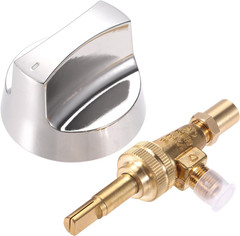 Gas Control Valve 047 Orifice Brass for Propane Natural Chromed Steel Knob