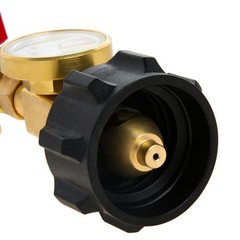 Safety QCC1 Propane Refill Elbow Adapter with Propane Tank Gauge Control Valve