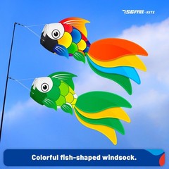 40 Inch Heavy Duty Fish Windsock Set,Durable Wind Sock for Beach Fishing Boat…