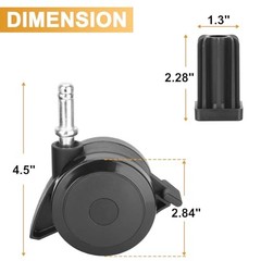 70360 Locking Caster w/Insert for Weber Black-for Weber Genesis 300 Grill