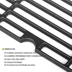 Replacement Grill Grates for Charbroil Advantage Gas2coal Models 17-Inch
