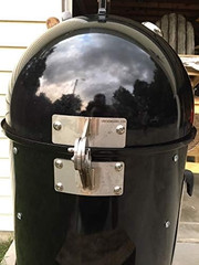 Stainless Lid Hinge Kit Compatible with Weber Smokey Mountain Grill 18.5 22.5 Qu