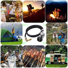 Propane Regulator Hose w/ 90° Elbow Adapter for Blackstone 17″ & 22″ Table Grill