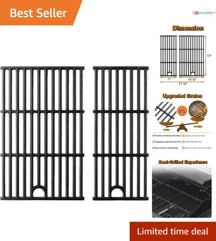 Cast Iron Grill Grates Replacement for Charbroil 2 Burner Gas Grill