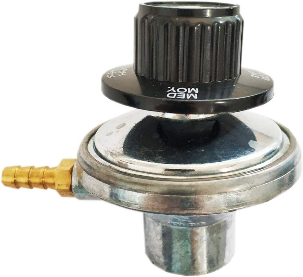 One Pound Propane Tank Low Pressure Adjustable Gas Regulator with 1/4” Barb Hose