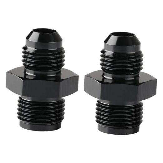6AN Male to 5/8-18 Inverted Flare Adapter 6AN to 5/8-18 Inverted Black – 2pcs