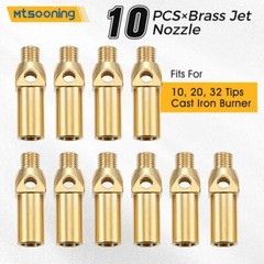 10PCS Propane Natural Gas Burner Jet Propane Burner Brass Head Nozzle Replace…