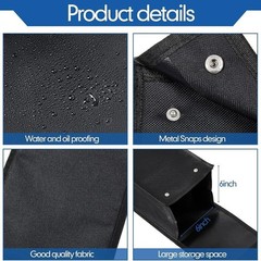 Grill Accessories Storage Bag 600D Waterproof Hanging Design 16x16x51cm