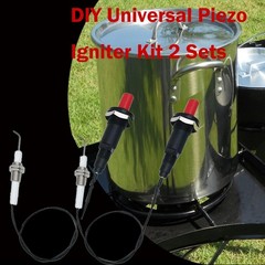 Compact Push Button Igniter Kit for LP Gas Grills & Heating Appliances (2PCS)