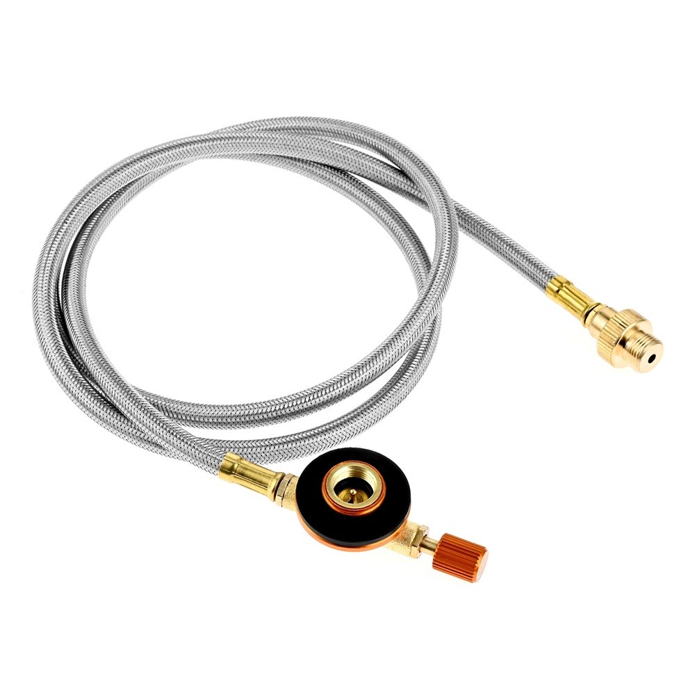 OD Can Gas Hose Line Gas Extension Tube 1M Braided Hose Camping Stove Parts