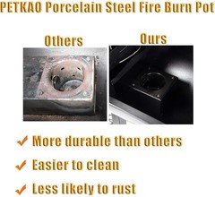 Porcelain Steel Fire Burn Pot Igniter for Traeger Pit Boss Pellet Grill Burner