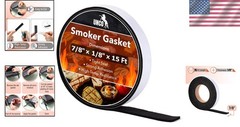Durable High-Temperature Smoker Gasket 15 FT – 7/8″ x 1/8″ for Enhanced Cooking