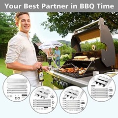 4 Burner Grill Replacement Parts for Nexgrill Grill 720-0830H 720-0864