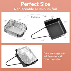 720-0830H Grill Drip Pan Kit, Grill Grease Drip Pan & Catcher Cup for Nexgrill 7