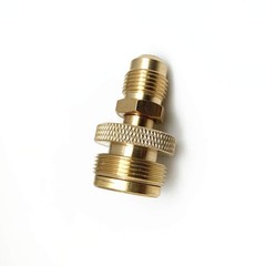Acxico 2 pcs Grill Stove 1lb Propane Tank Regulator Adapter 3/8 inches, Brass