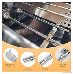 Grill Burner Heat Plate Set 17-3/4 Inch Stainless Steel 2 Burner Performance