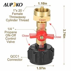 QCC1 Propane Refill Presure Adapter Coupler for Camping 1LB Bottle Tank 20-40lbs