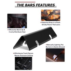 7635 & 67045 Upgraded Flavorizer Bars for Weber GS4 Spirit II E-210 210 200 G…
