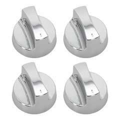 Sleek and Functional Upgrade to These 4pcs Electroplated Gas Grill Knobs