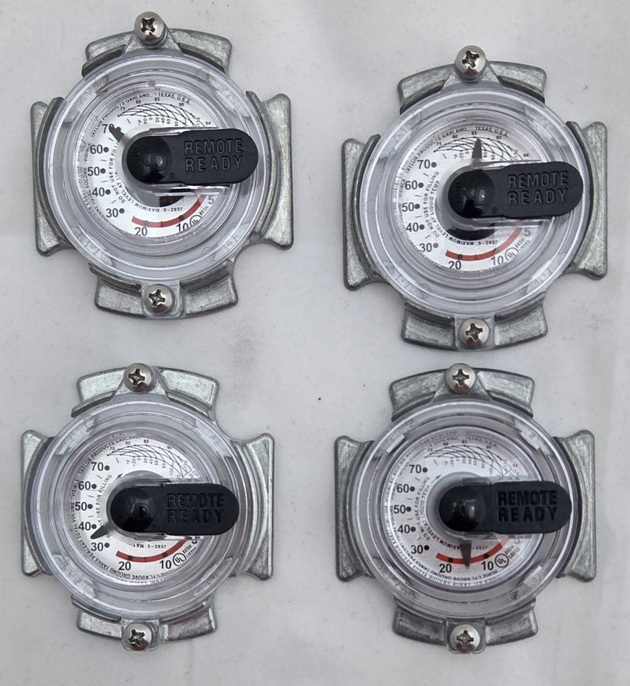 (4) Universal Large Glue On Propane Sr. Dial Gauge Home Horizontal Propane Tank