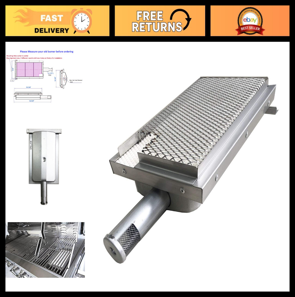 Ceramic Infrared BBQ Grill Searing Burner Replacement – Compatible with Nex 720-