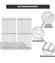 RJC008P Stainless Steel Grill Grates Replacement for RCS 32″ Blaze LTE & Summers