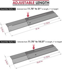 4Pack Heavy Duty Adjustable Porcelain Steel Grill Heat Plate for Most Gas Grill