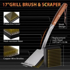 ENLOY Copper Wire Grill Brush Replacement Head, Head