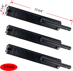 Parts DB106 (3-Pack) 13 3/4” Cast Iron Burner Replacement for Charbroil, Centro,