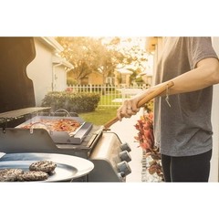 Stainless Steel Griddle Gas Grill Even Heat Detachable Handles Cooking Accessory