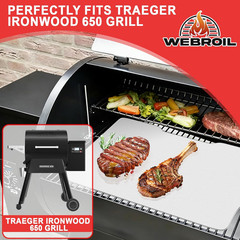 6 Packs BAC506 Drip Tray Liners for Traeger Ironwood 650 Series Grills, Heat-Res