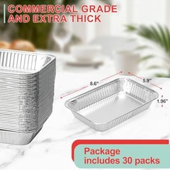 30-Packs Grill Grease Tray Liners Silver-30 pcs for Ninja OG800&OG900 Series