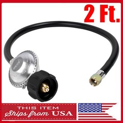 Propane Regulator and Hose Kit for Weber Genesis Series Grill Stove 2Ft Gas Pit