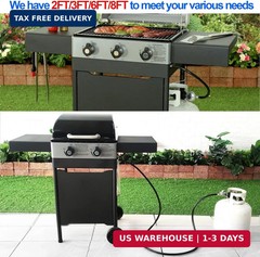 2-Feet propane Gas Grill Regulator and Hose, Replacement for Weber, Charbroil, N