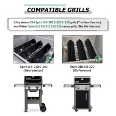 7635 & 67045 Upgraded Flavorizer Bars for Weber GS4 Spirit II E-210 210 200 G…