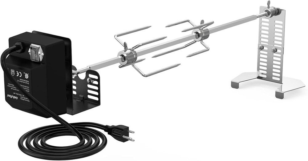Kit Universal de Asador BBQ con Motor Eléctrico y Varilla de 28″