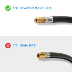 GGC 4 Feet RV Propane Pigtail Hose QCC1 Connector with Acme and a 1/4” Inver…