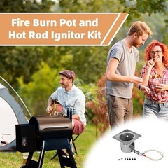 Fire Burn Pot and Hot Rod Ignitor Kit Replacement Parts for Traeger & Pit Boss