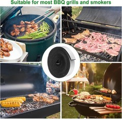 Fire-Resistant BBQ Smoker Gasket 10FT – 1″ x 1/8″ Perfect Replacement Seal