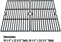 Cast Iron Cooking Grates Grid 2-Pack 12 3/8″ for Charmglow Jenn-Air Weber Grill