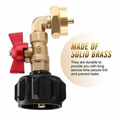 QCC1 Propane Refill Elbow Adapter,Propane Refill Pressure Adapter with ON-Off